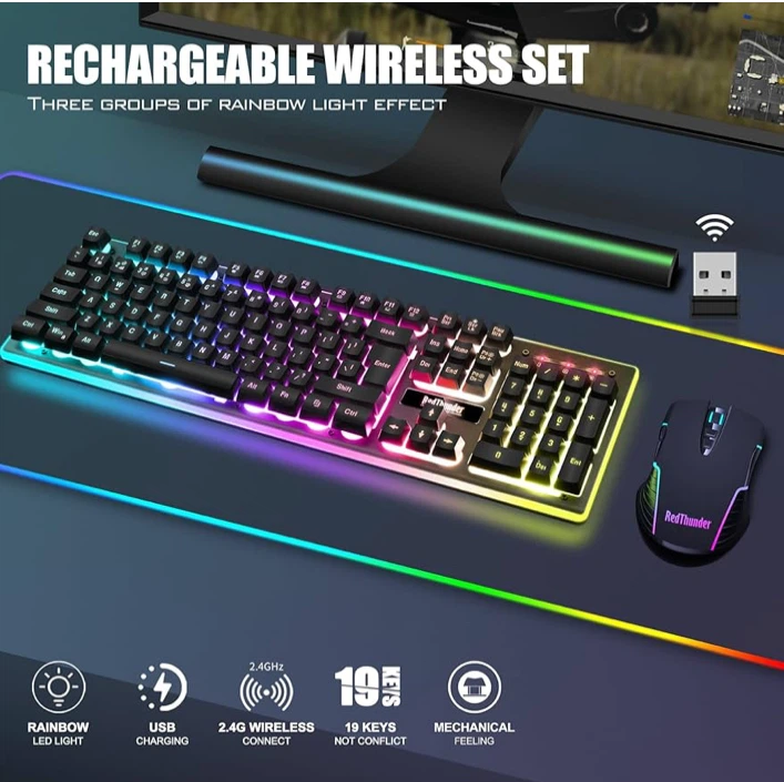 RedThunder Wireless Gaming Keyboard and Mouse Combo - photo 2