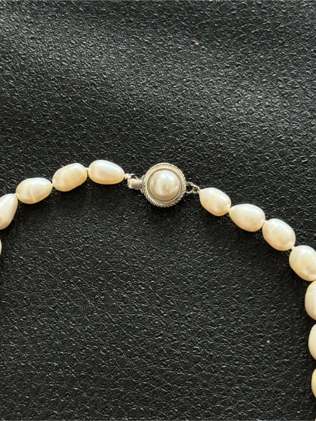 Pearl Necklace with Silver Clasp - photo 2