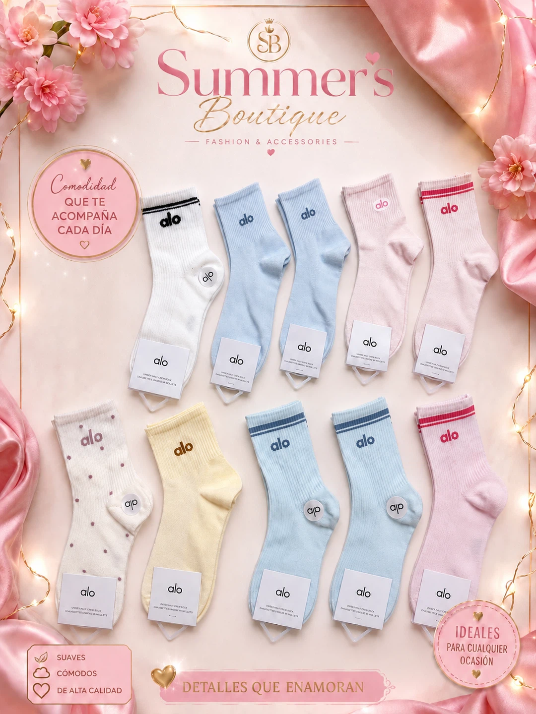 ALO Half Crew Socks (pack 10 socks)