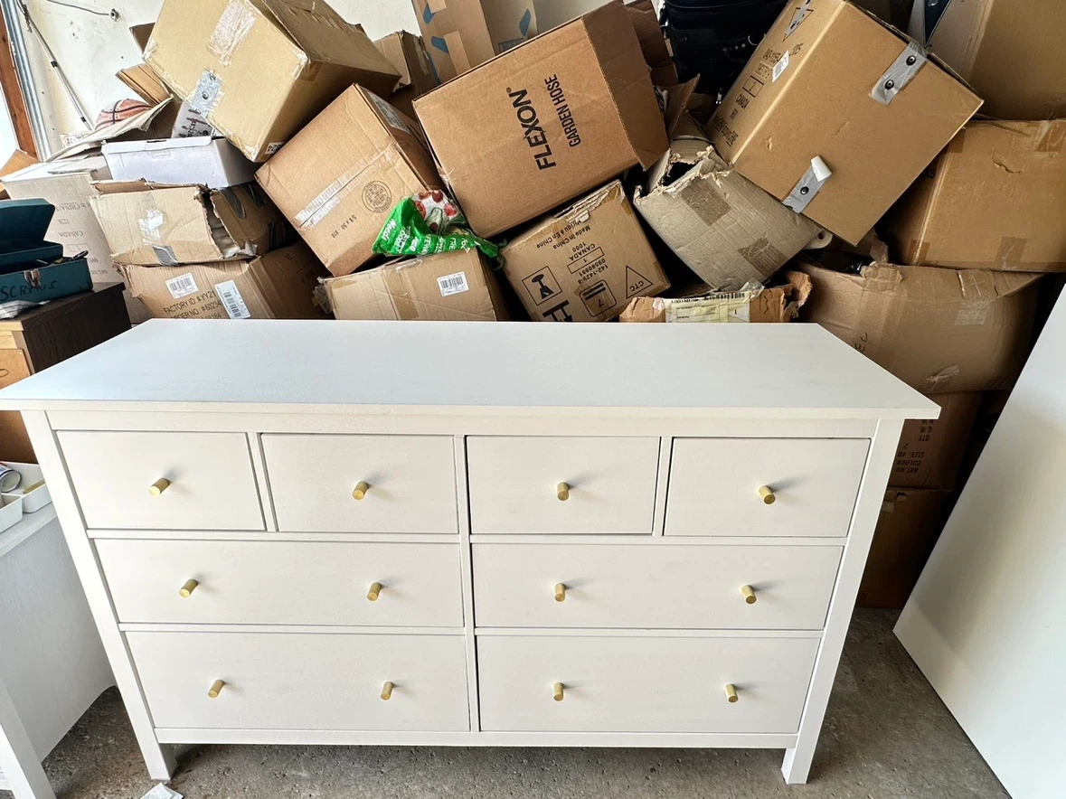 White Dresser with 8 Drawers