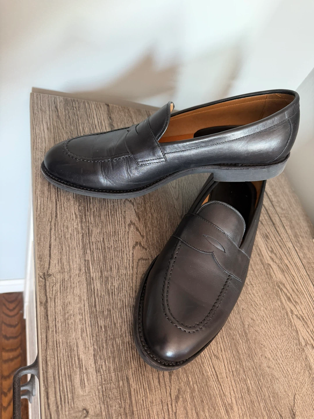MEERMIN Black Leather Penny Loafers - photo 2