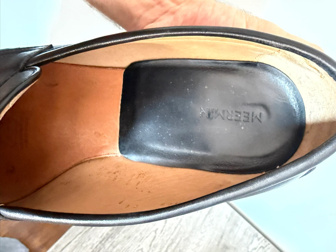 MEERMIN Black Leather Penny Loafers - photo 3