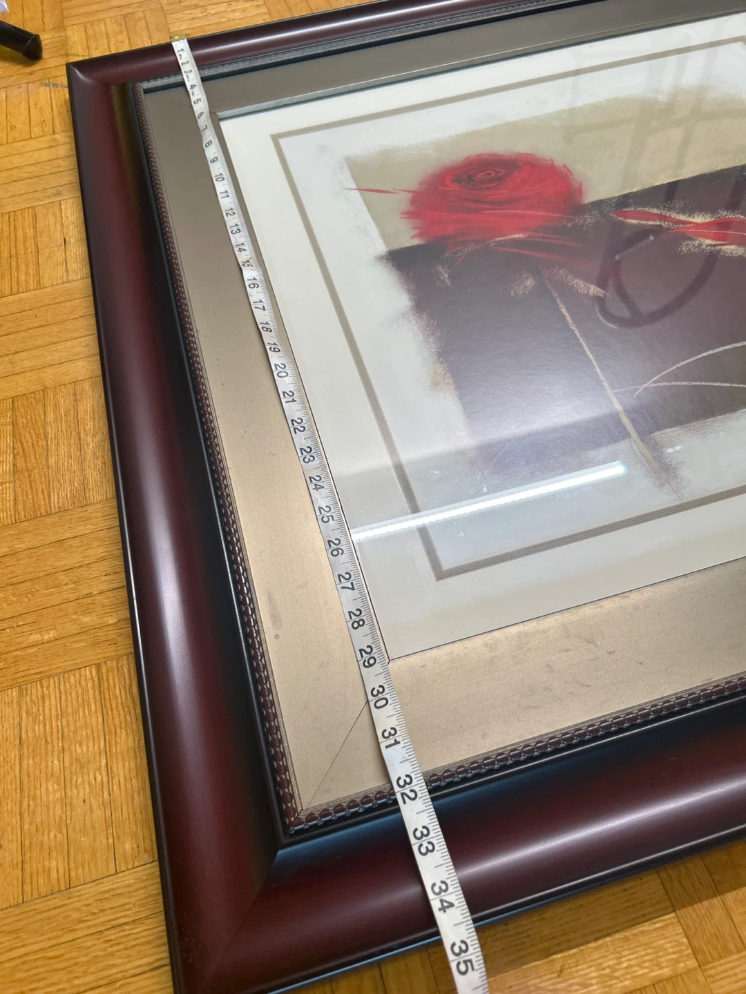 Framed Red Rose Art Print - photo 2