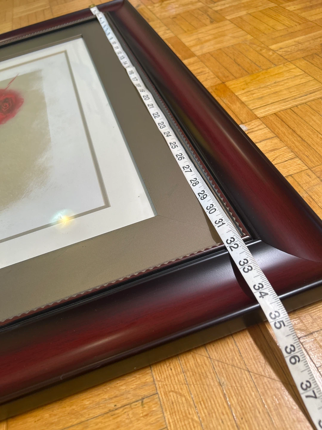 Framed Red Rose Art Print - photo 3
