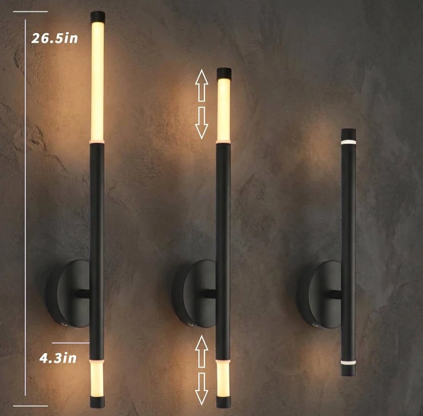 2 Modern LED Wall Sconce Lamp / Remote Controller - photo 5