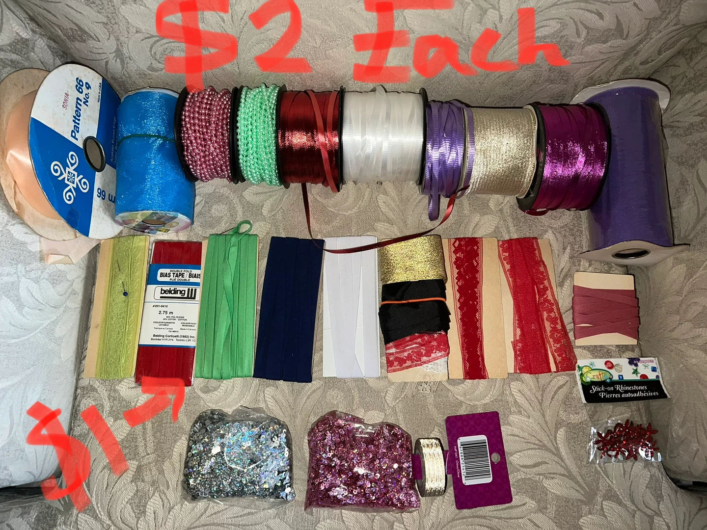 Crafting Ribbon and Bias Tape Bundle-prices on picture