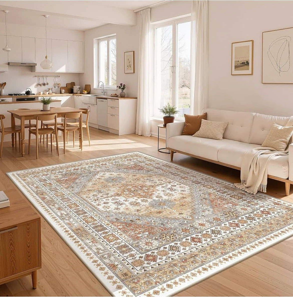 Persian Style Area Rug - 6' x 9'