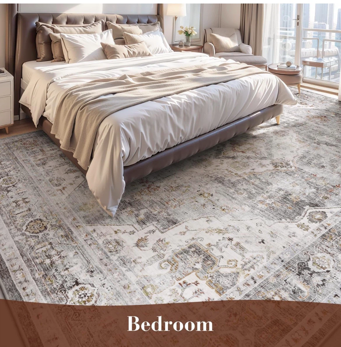 Grey Oriental Area Rug 9' x 12' - photo 4