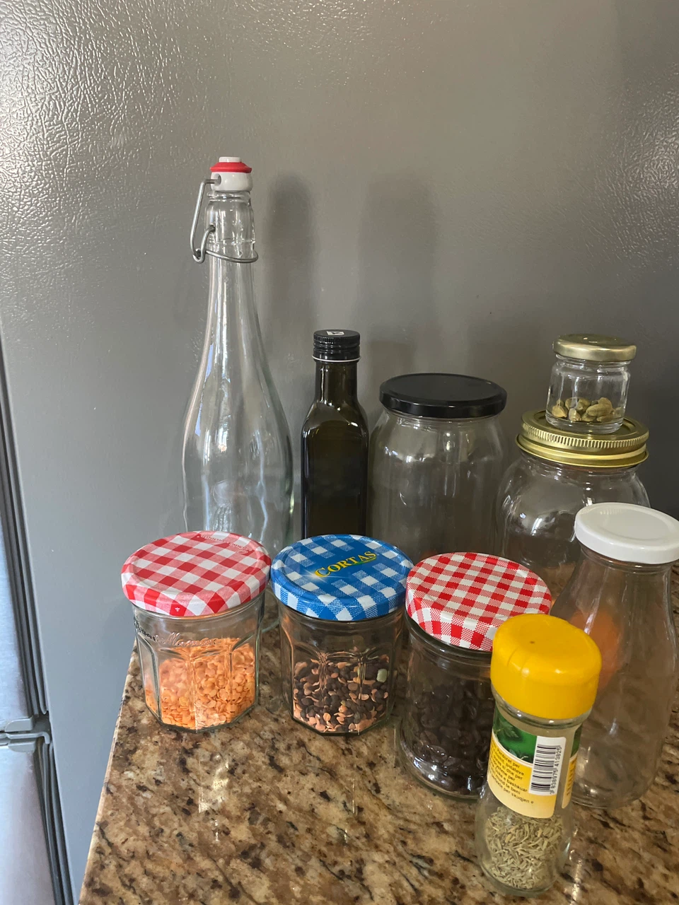 Assorted Glass Jars and Bottles