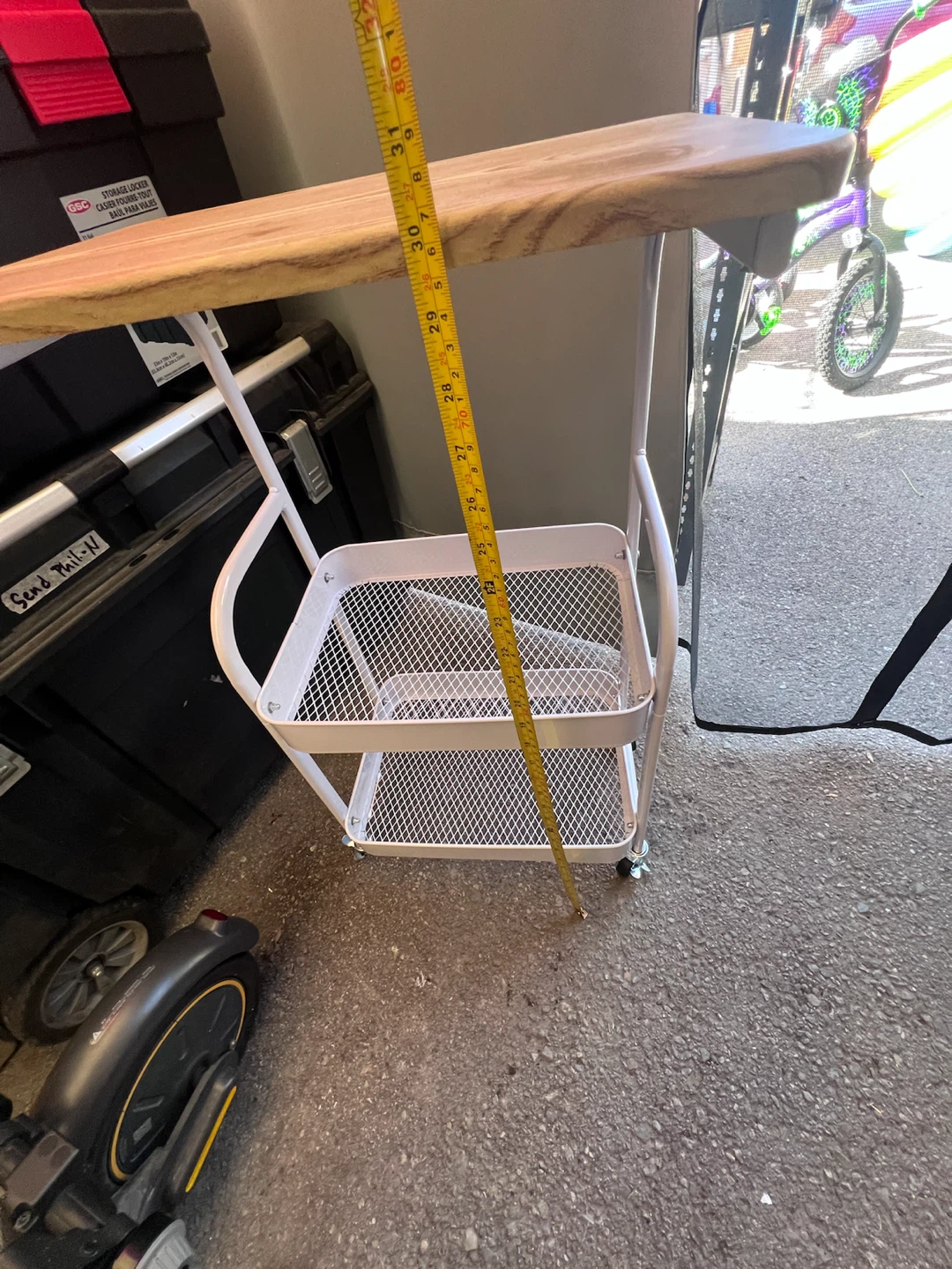 BRAND NEW Rolling Utility Cart with Wood Top