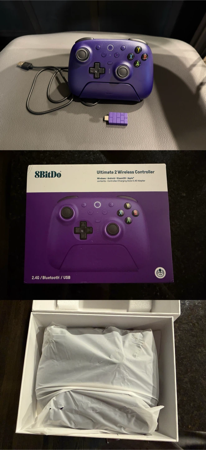 8BitDo Ultimate 2 Wireless Controller - Purple - photo 2