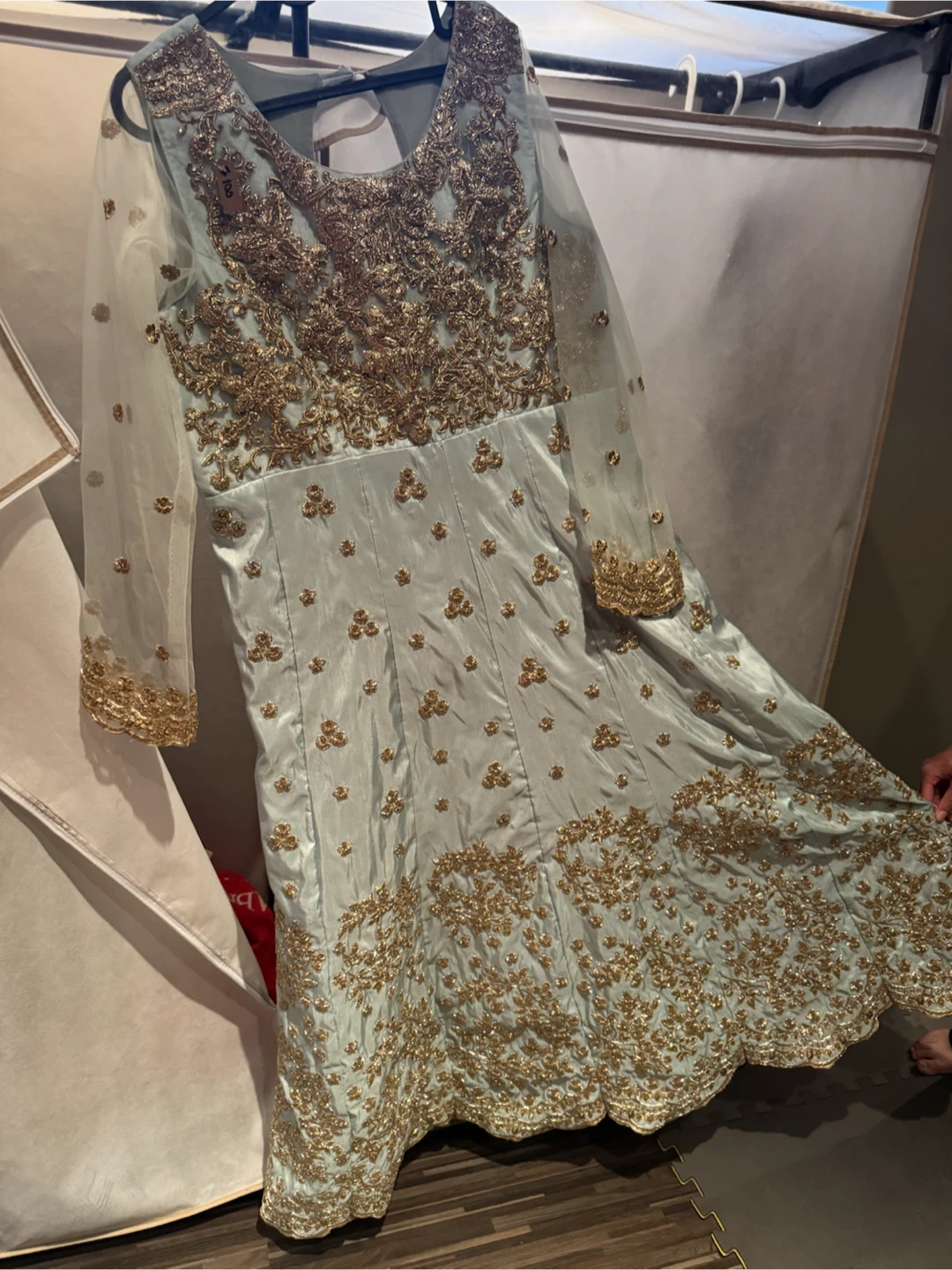 Women's Embroidered Anarkali Dress with Dupatta