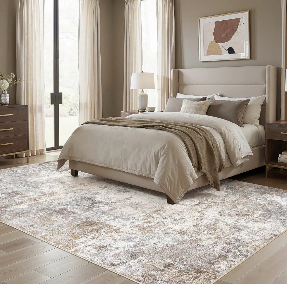 9'x12' Machine Washable Area Rug - Brown Grey - photo 3