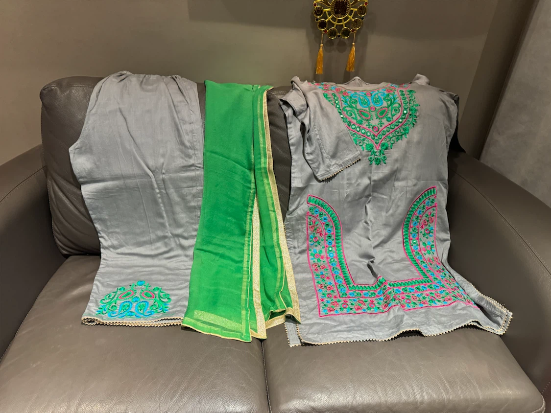 Embroidered Indian Salwar Kameez Suit Set