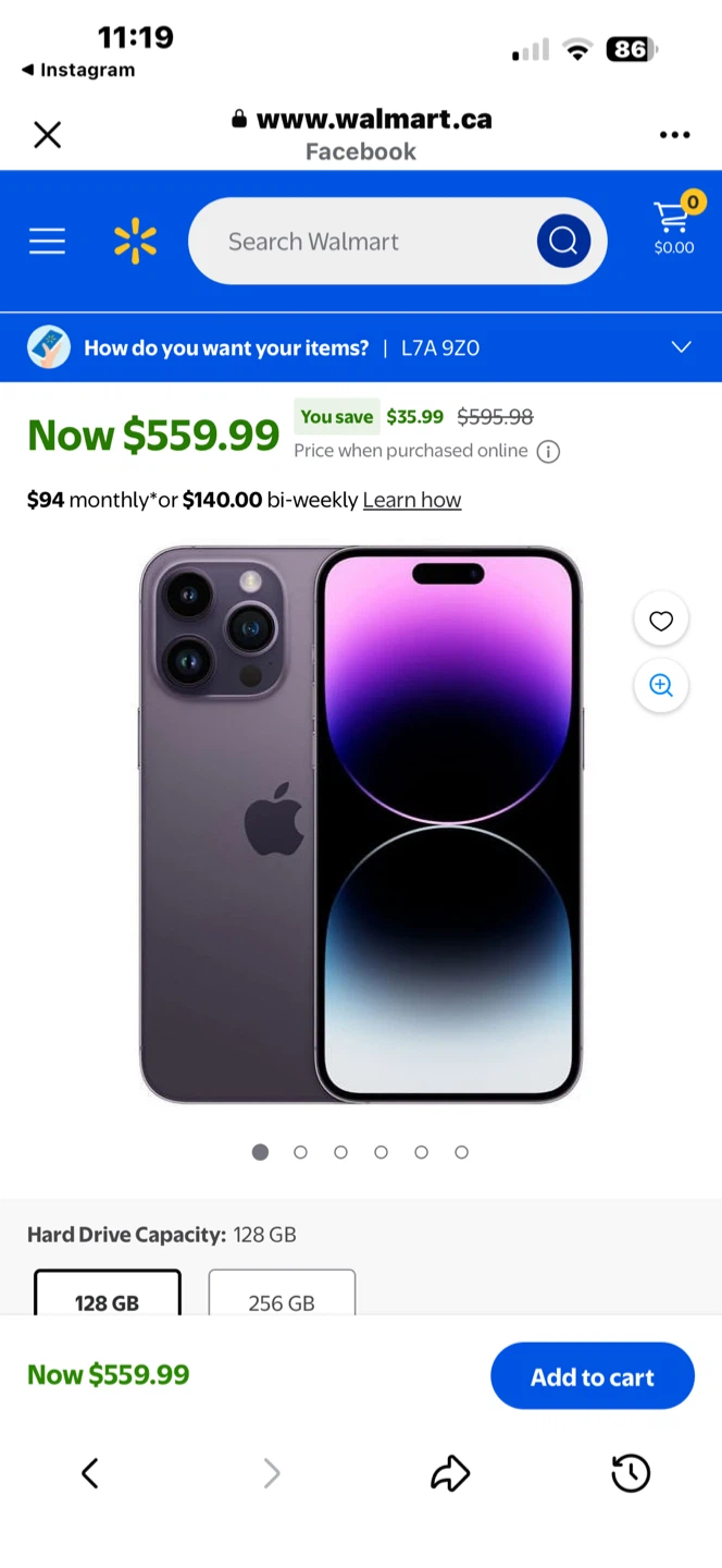 Apple iPhone 14 Pro Max 128GB Deep Purple