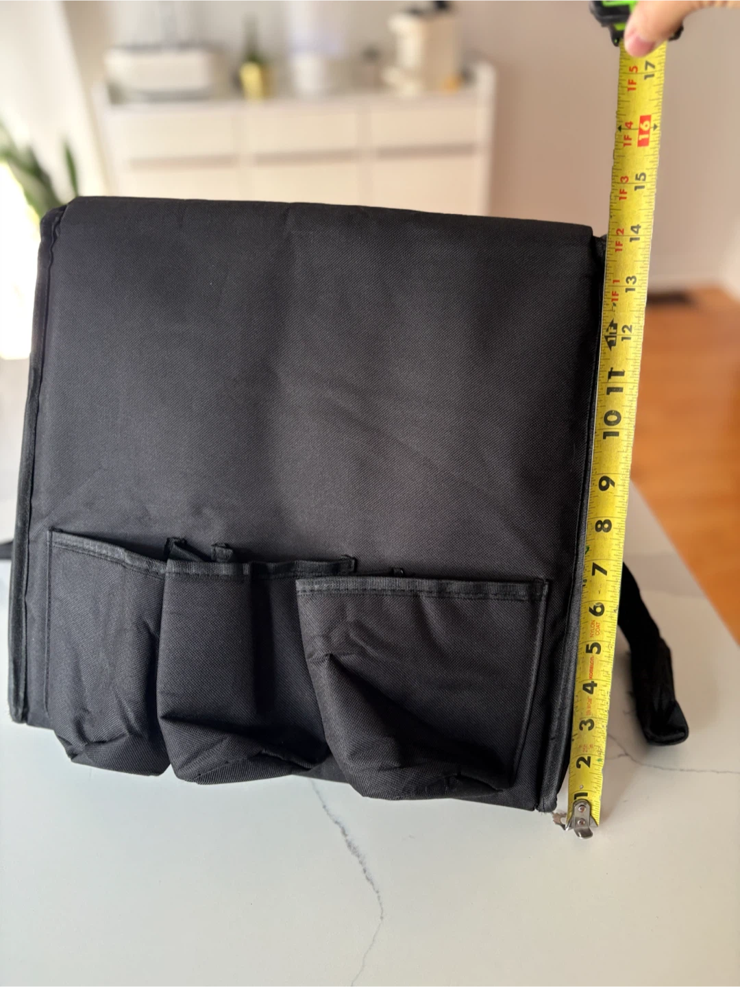 Black Insulated Delivery Bag with Multiple Pockets - photo 3