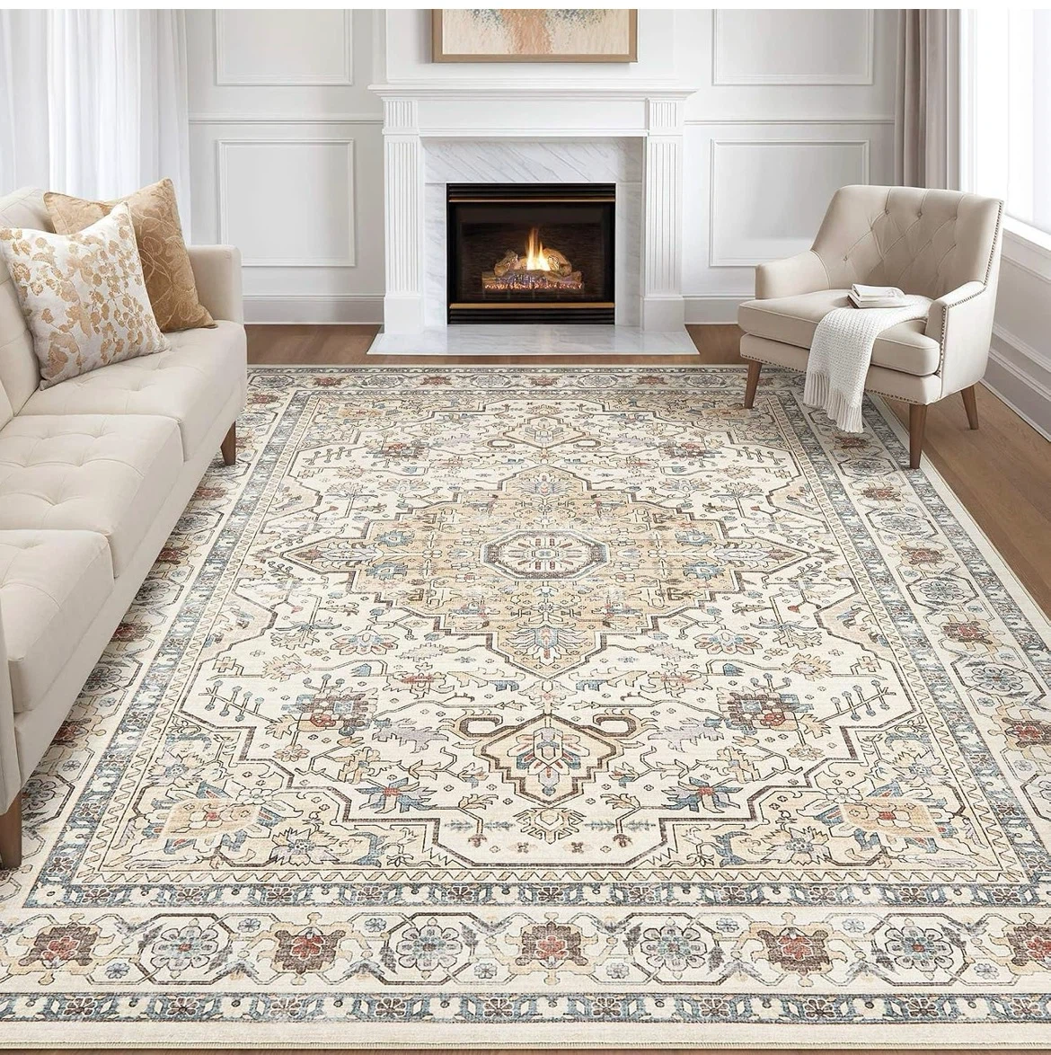 7x9 Soft Cozy Faux Wool Rug