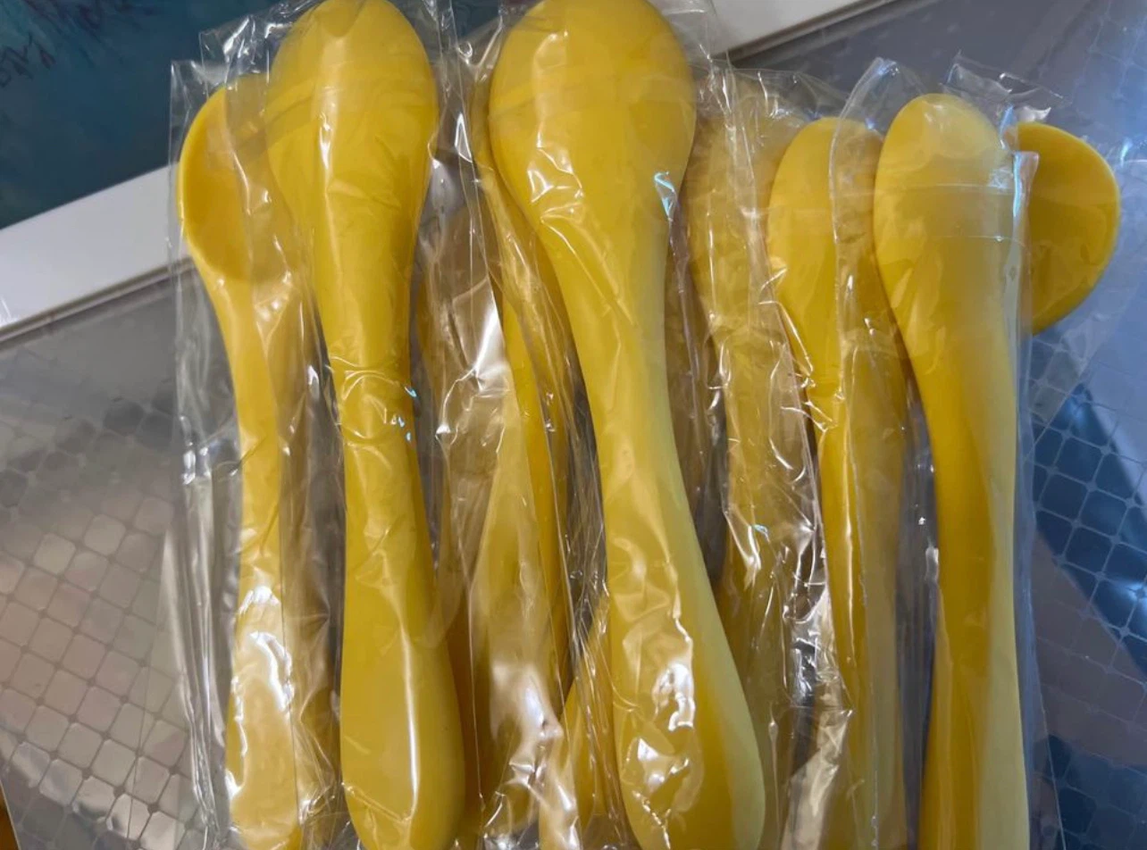 New Yellow plastic spoons - 3 for $10