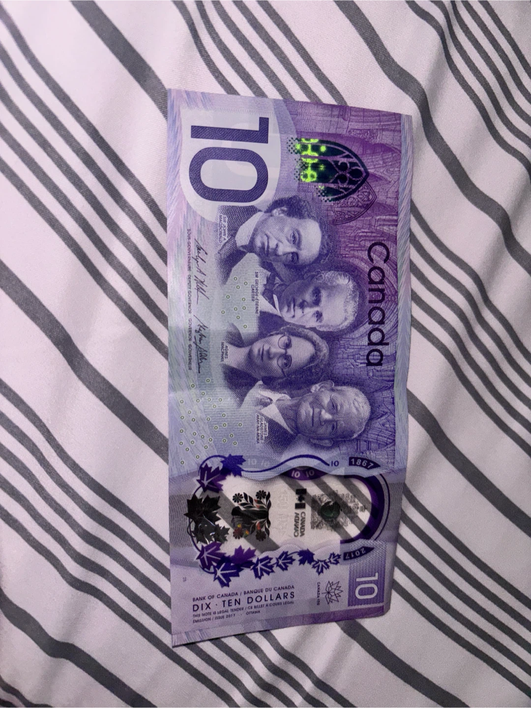 150 Edition Canadian 10 dollar bill