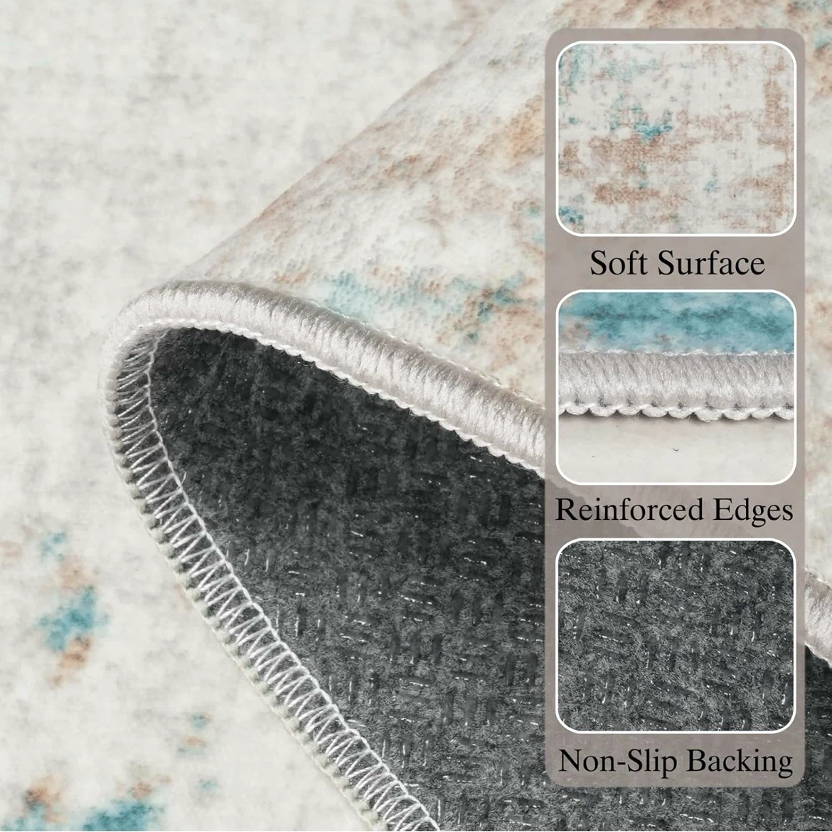 8x10 Low Pile Area Rug - Machine Washable - photo 2