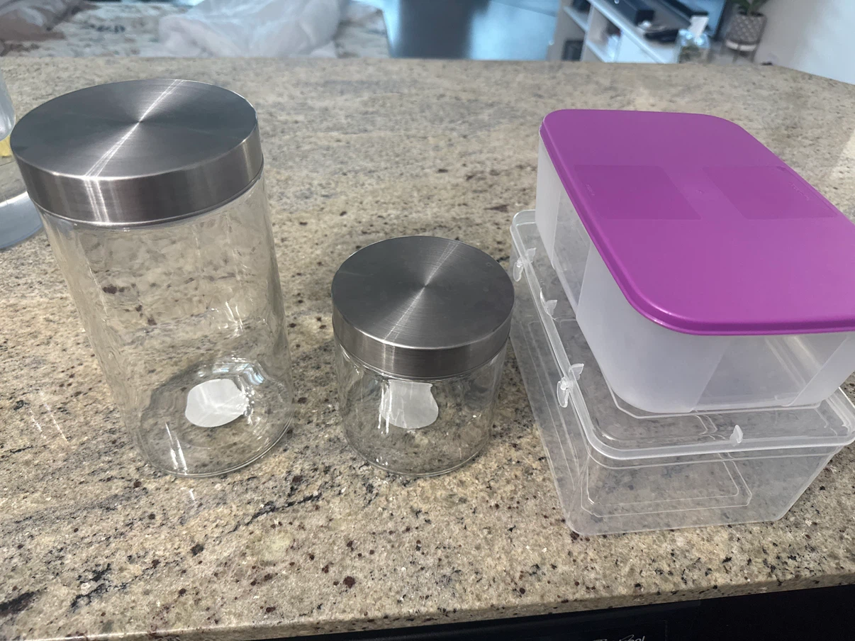 Glass Food Storage Jars with Metal Lids