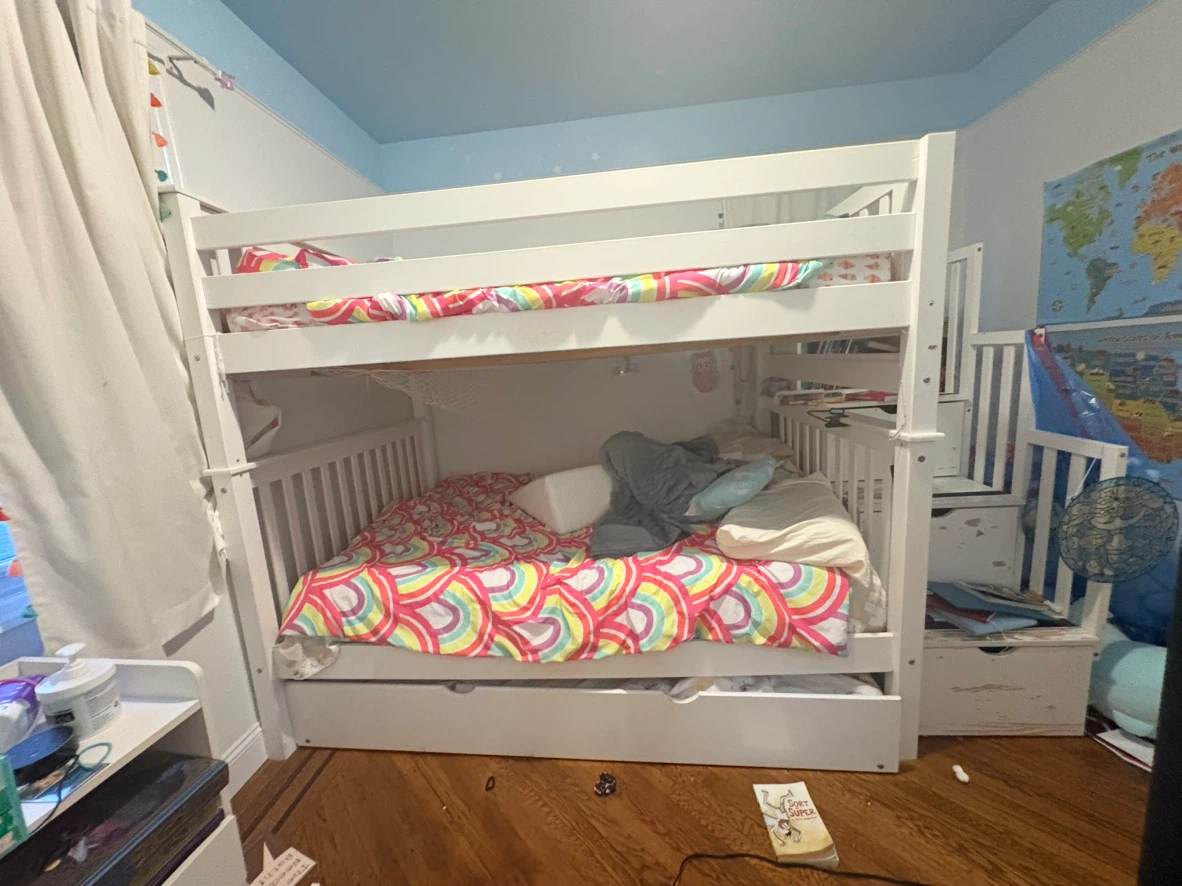 FULL bed over FULL bunk bed with trundle - 3 mattresses - photo 3