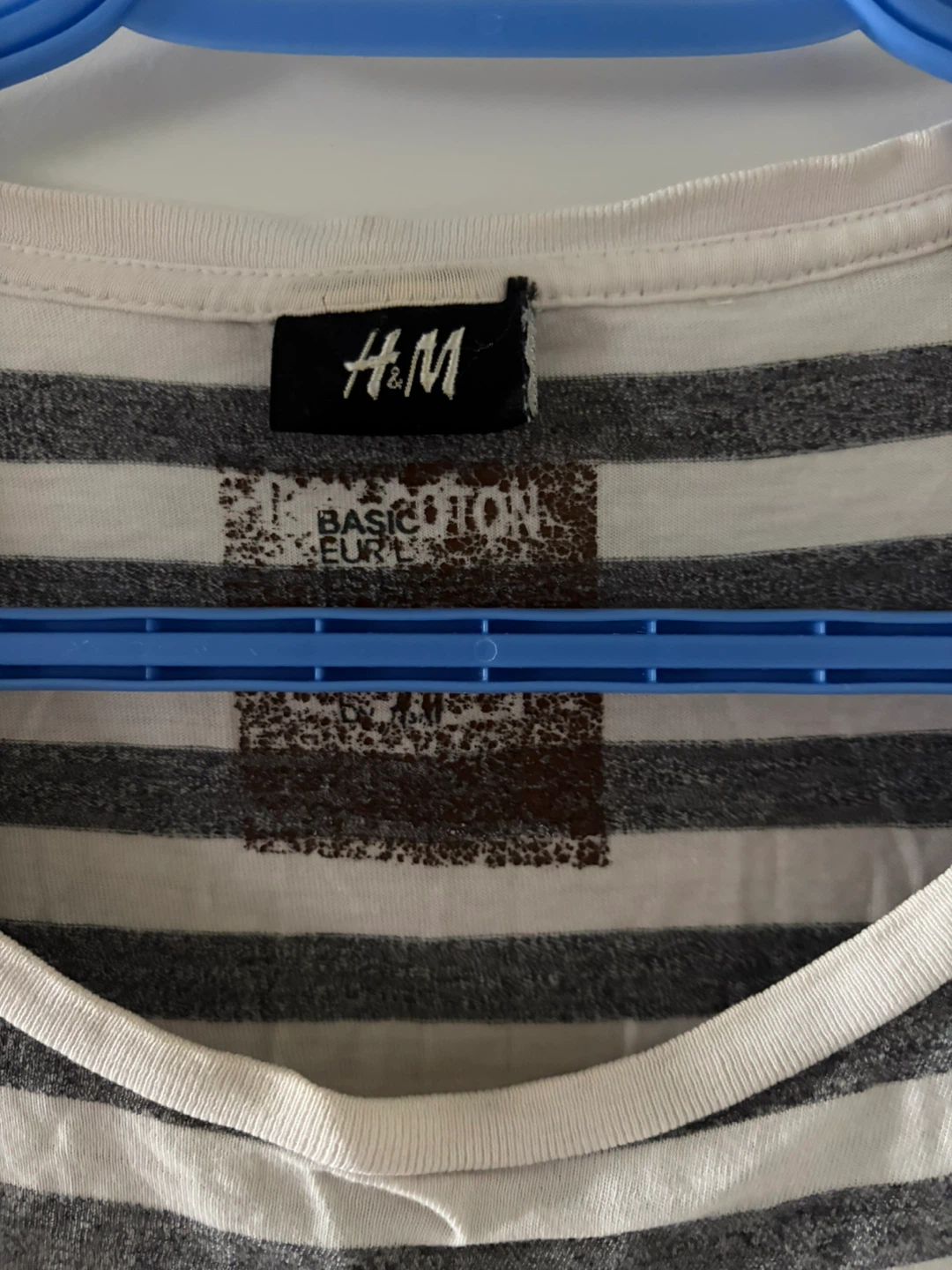 H&M Striped T-Shirt - Grey and White - photo 2