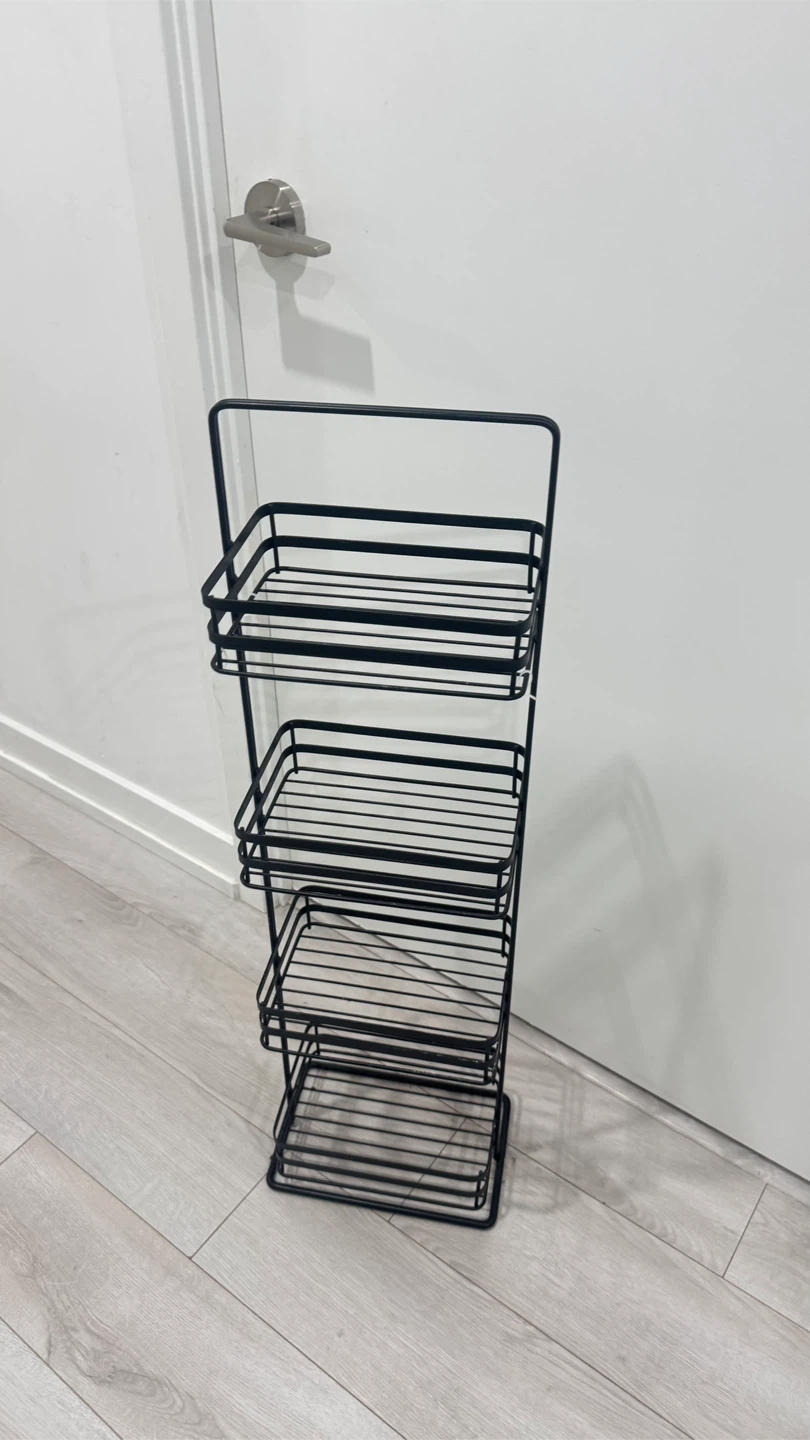Black 4-Tier Wire Storage Rack