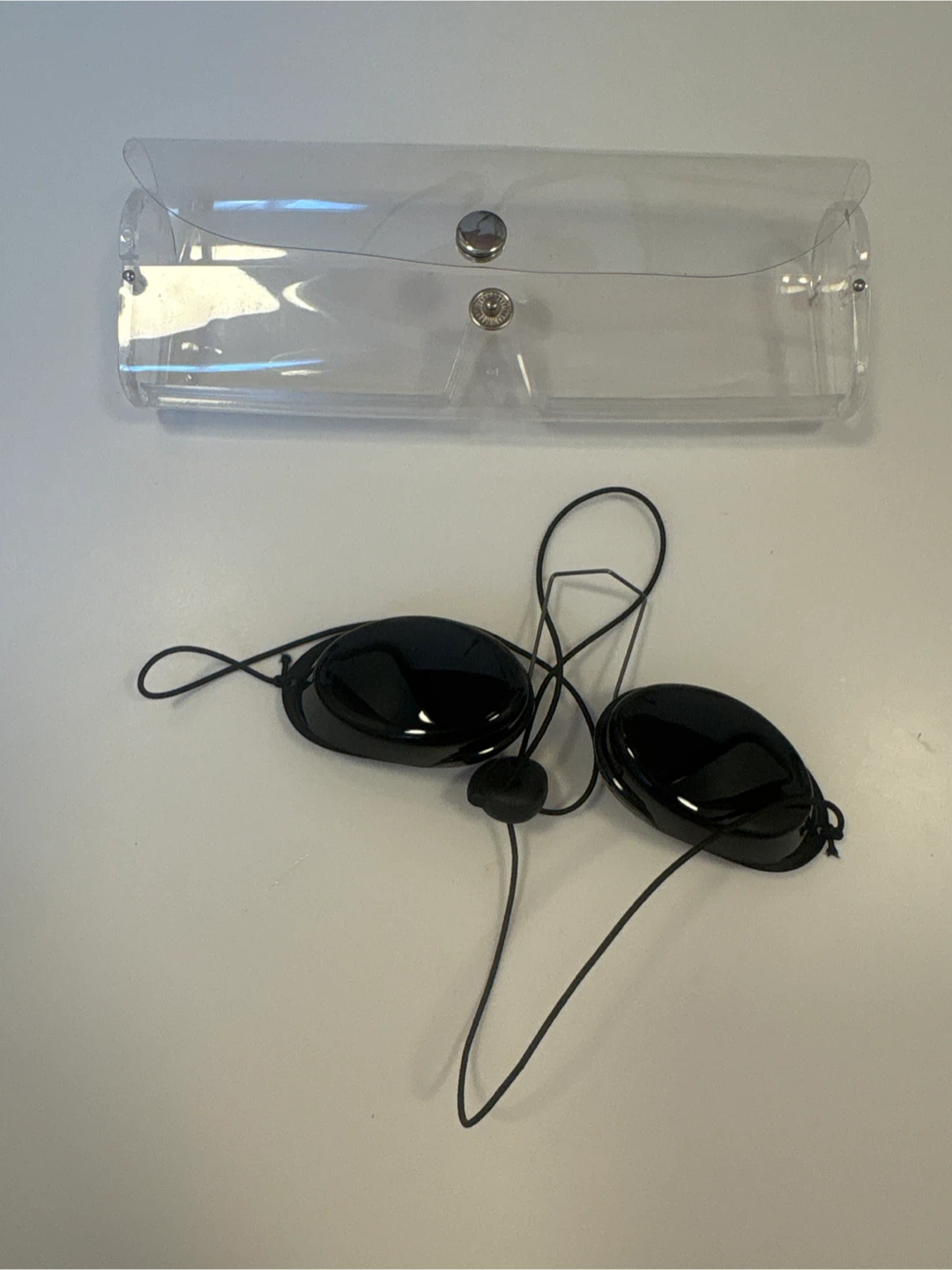Black Protective UV light Goggles with Case