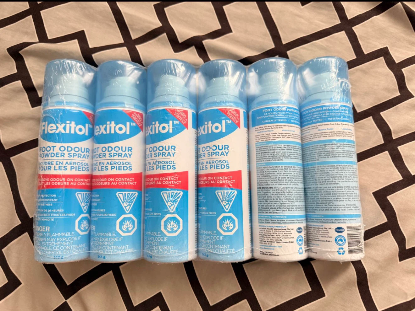 Flexitol Foot Odour Powder Spray 143g - Pack of 6 - photo 3