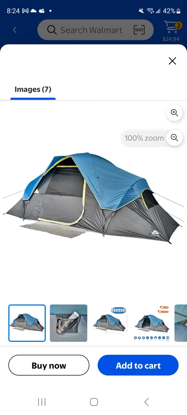 Tent and camping gear with 3 air mattresses - photo 2