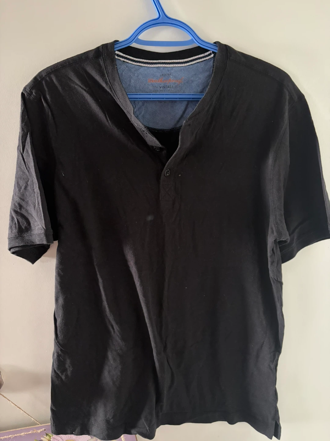 Weatherproof Vintage Black Henley Shirt