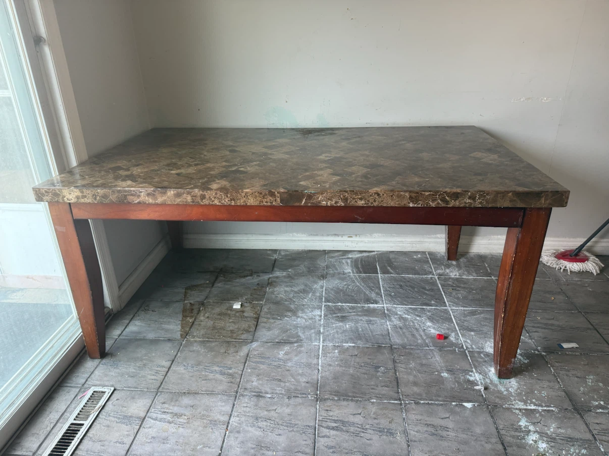 Dining Table with Marble Top