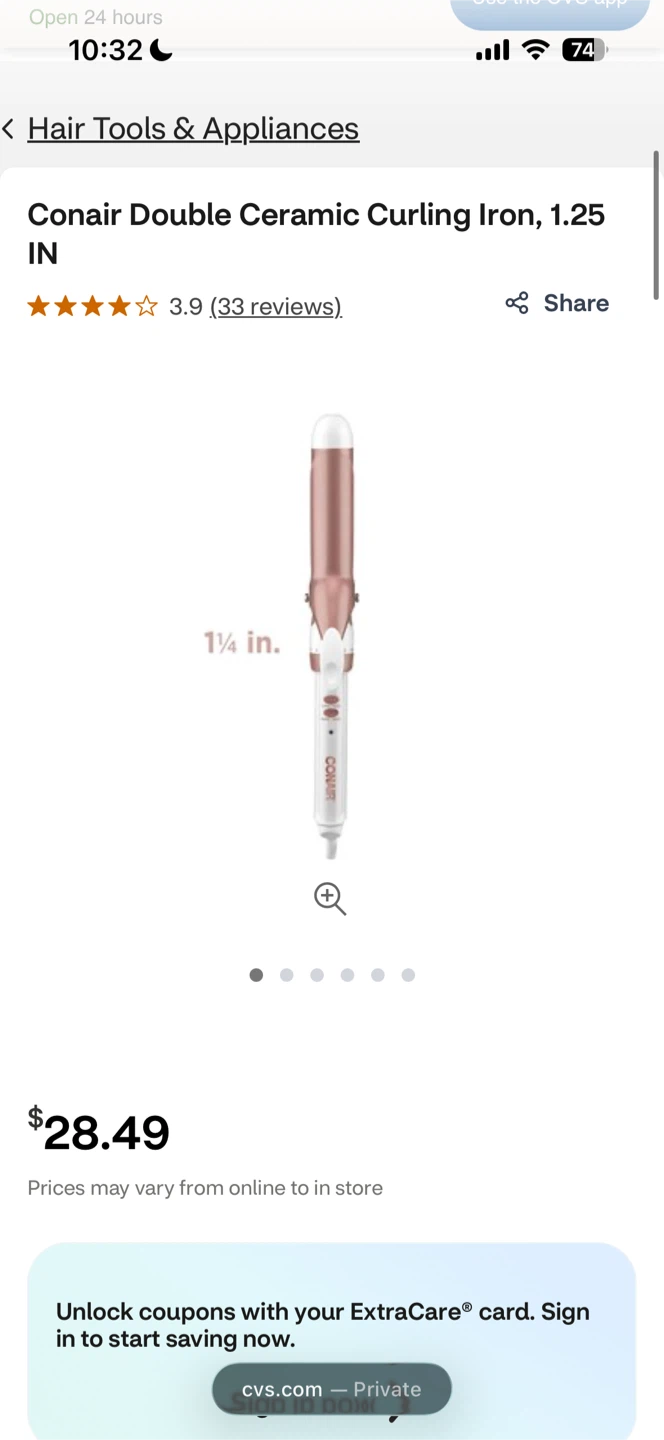 Conair Double Ceramic Curling Iron - 1.25 Inch - photo 3