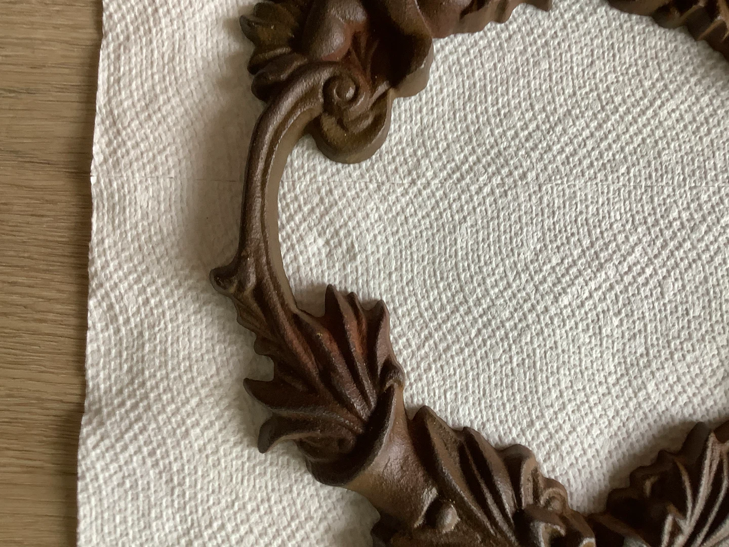 Vt Victorian Style Cast Iron Cherub Angel Wreath Wall Plaque 🐞 - photo 4
