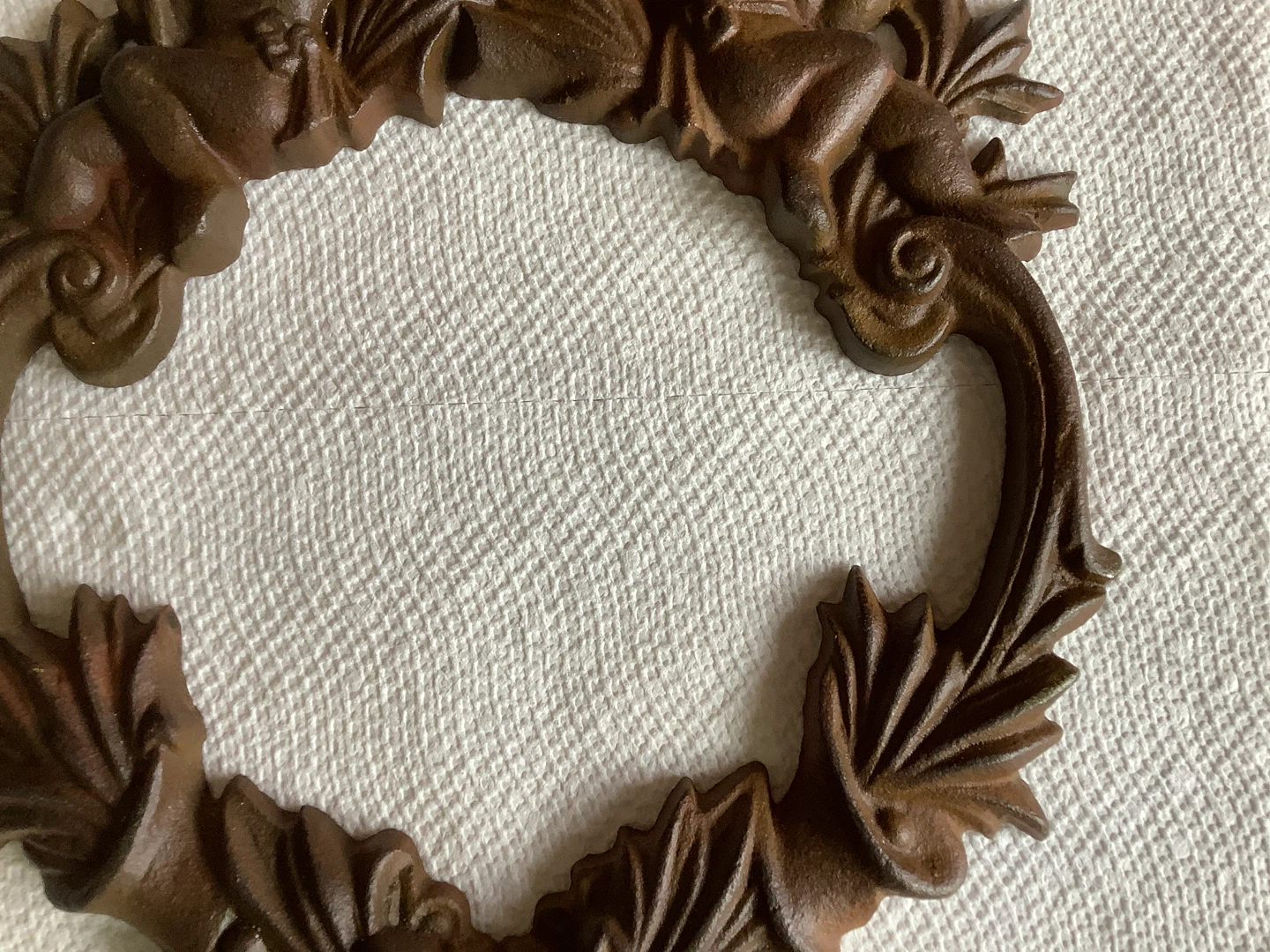 Vt Victorian Style Cast Iron Cherub Angel Wreath Wall Plaque 🐞 - photo 5