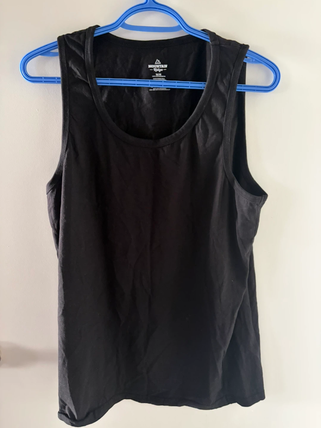 Mountain Ridge Black Cotton Tank Top - M/M