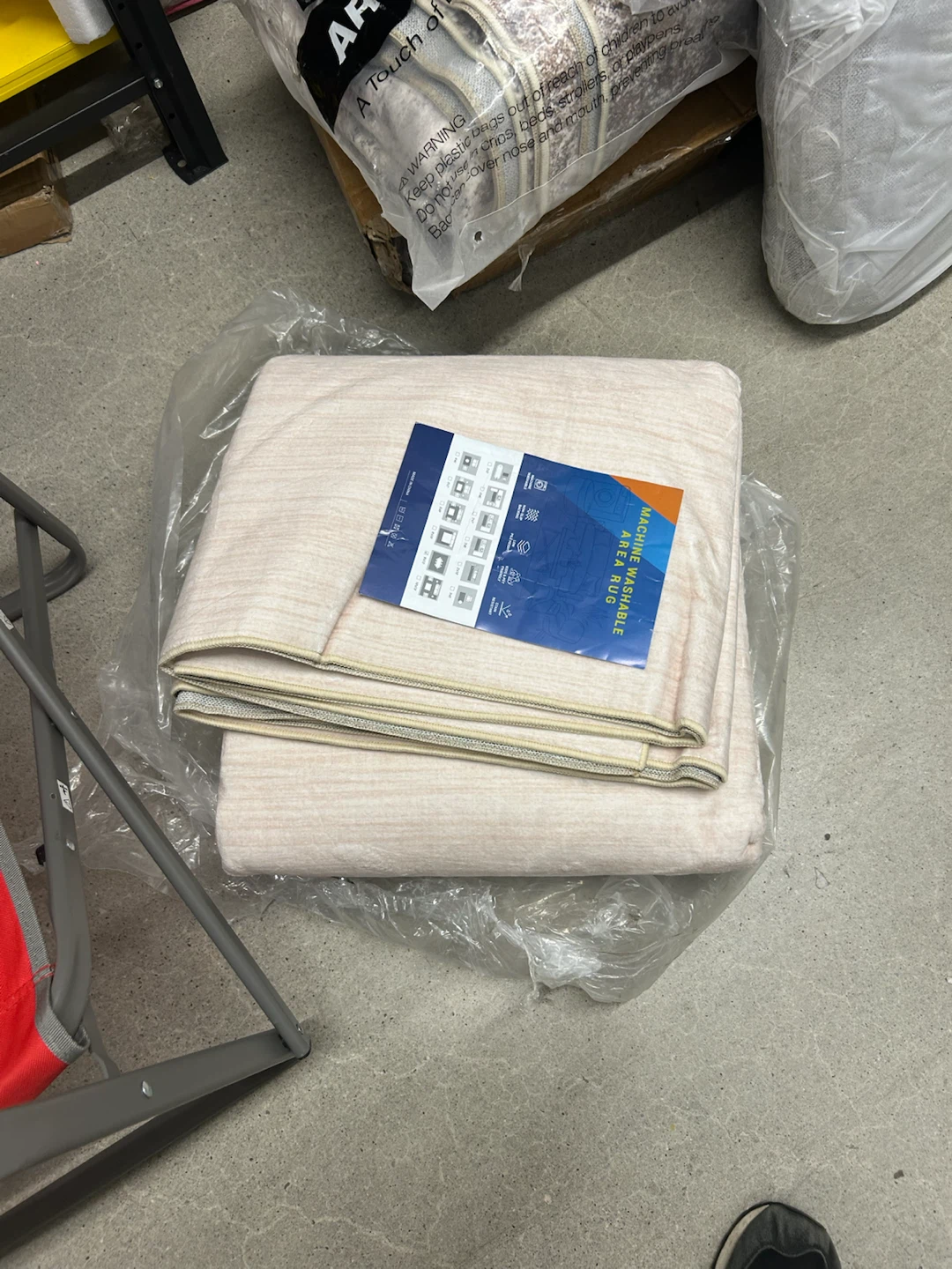 9x12 Machine Washable Area Rug - Beige/Pink - photo 4