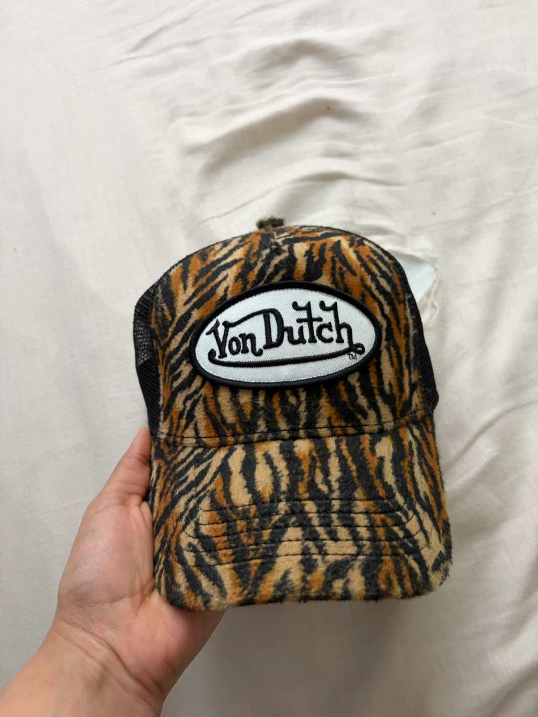 Von Dutch Tiger Print Trucker Hat