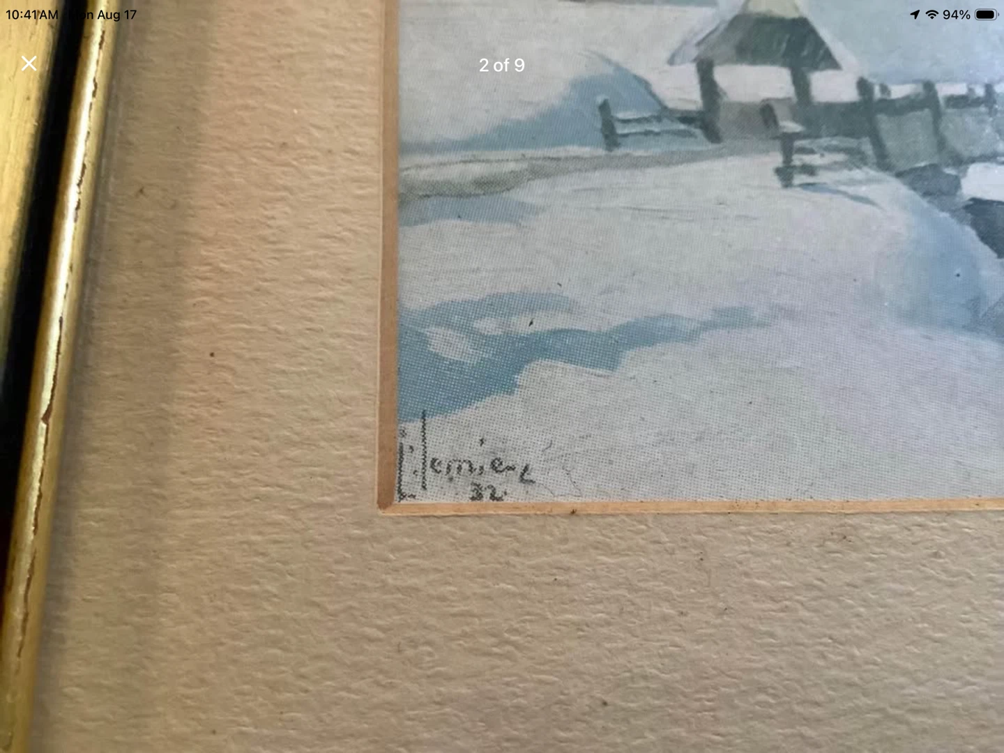 #1 Vt Quebec Winterscape Lithograph by Cdn Artist F. Lemieux 🐞 - photo 2