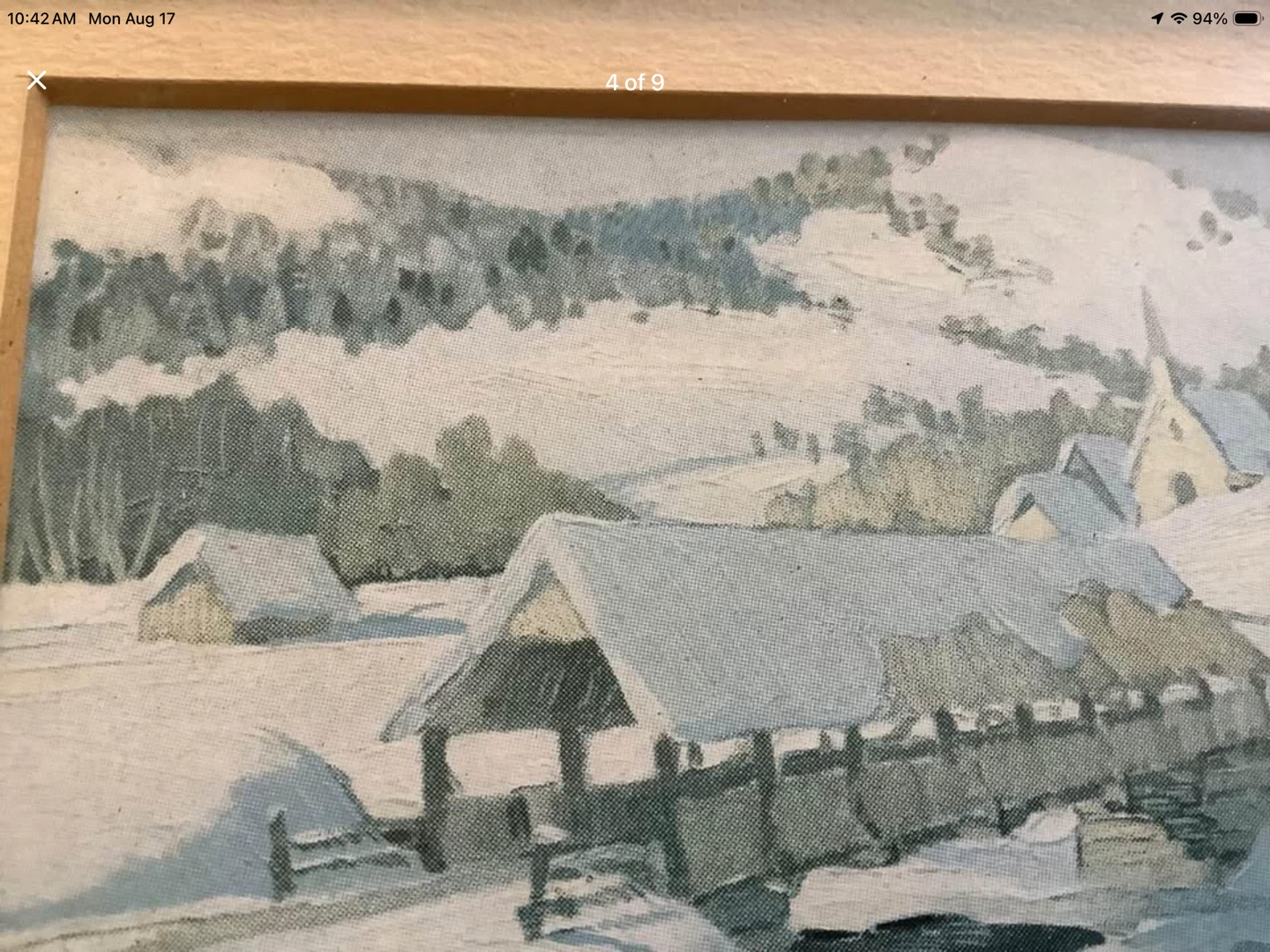 #1 Vt Quebec Winterscape Lithograph by Cdn Artist F. Lemieux 🐞 - photo 4