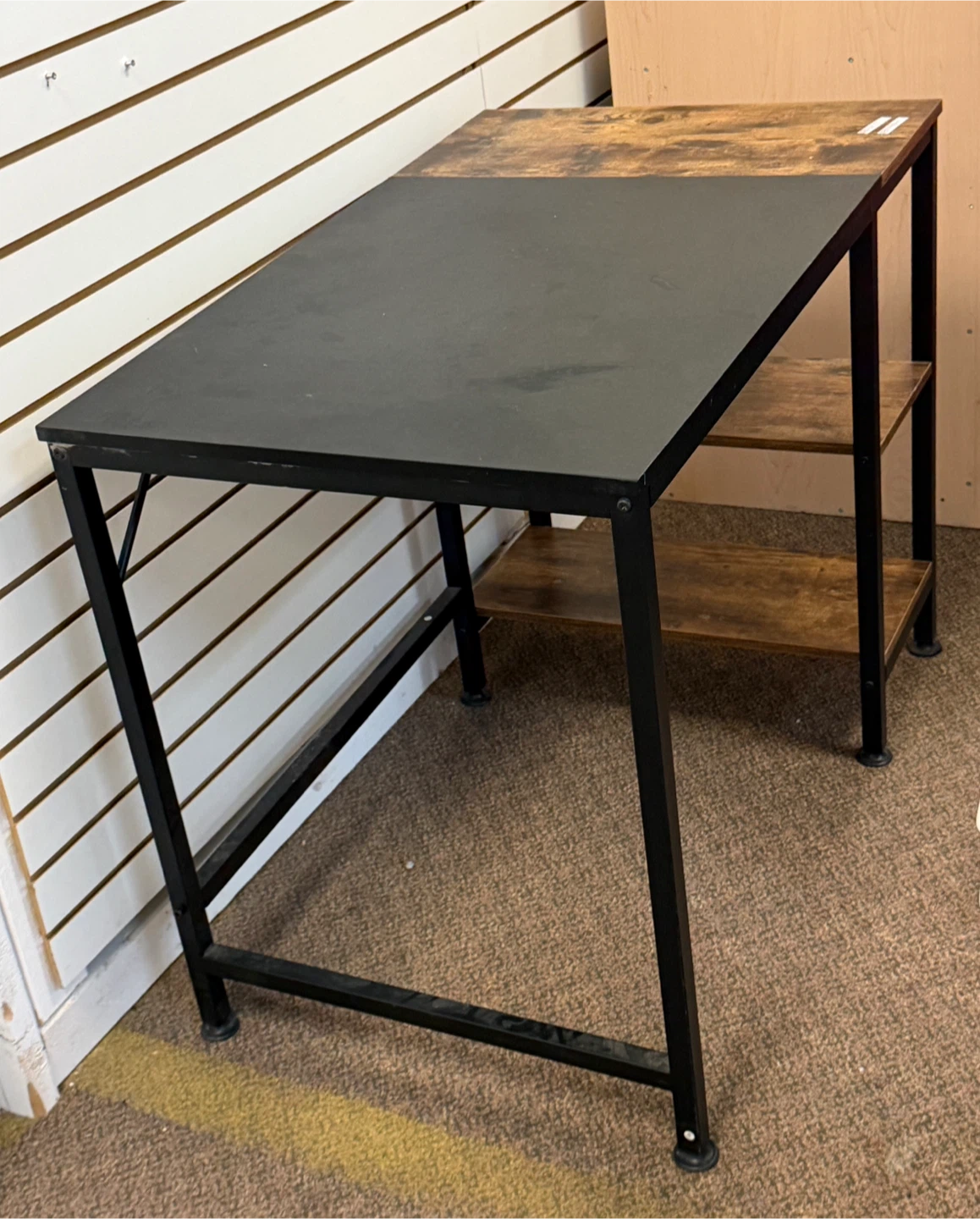 Industrial Style Desk with Shelving - photo 2