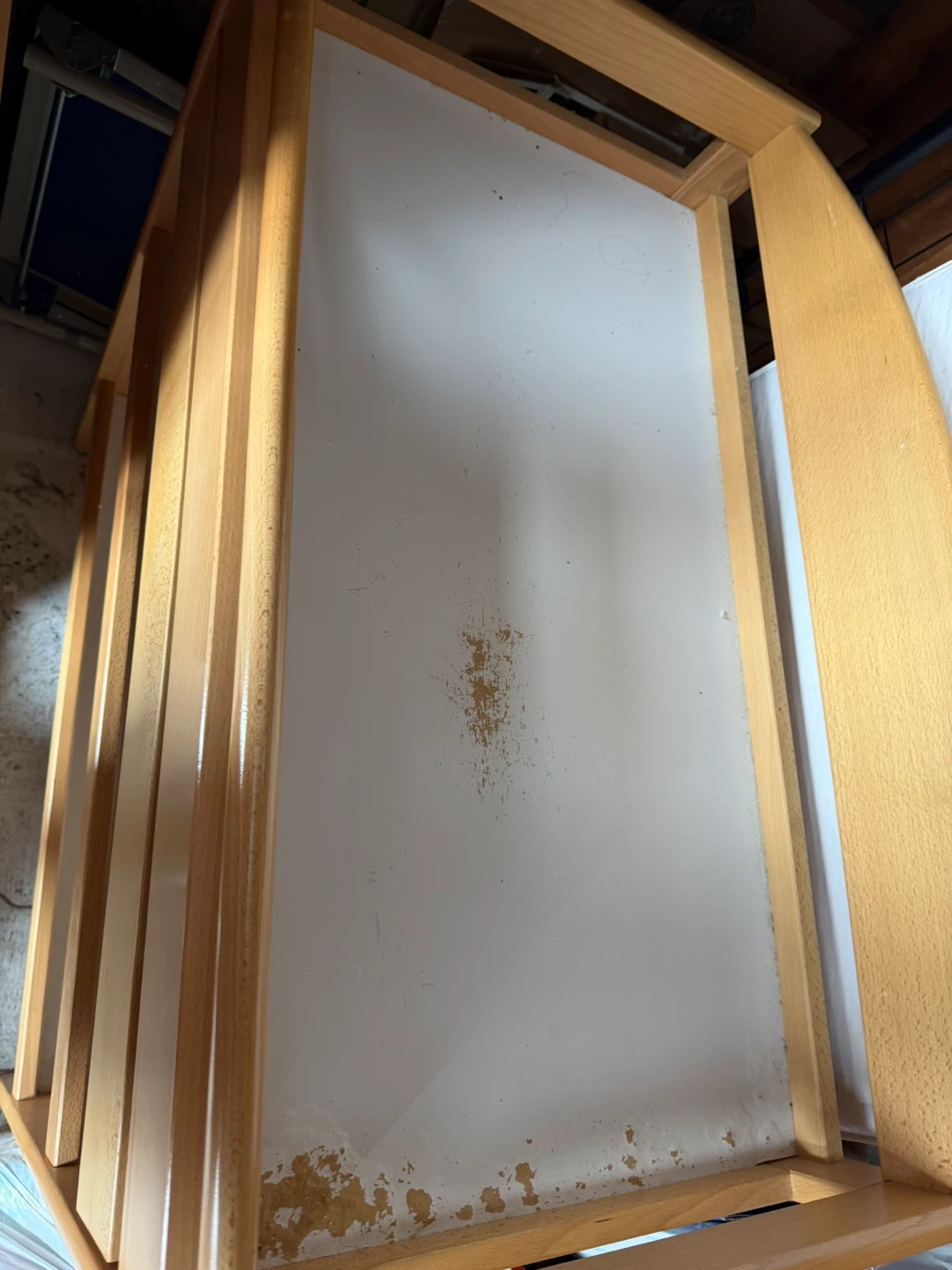 Change table with a sliding drawer and shelves - photo 5