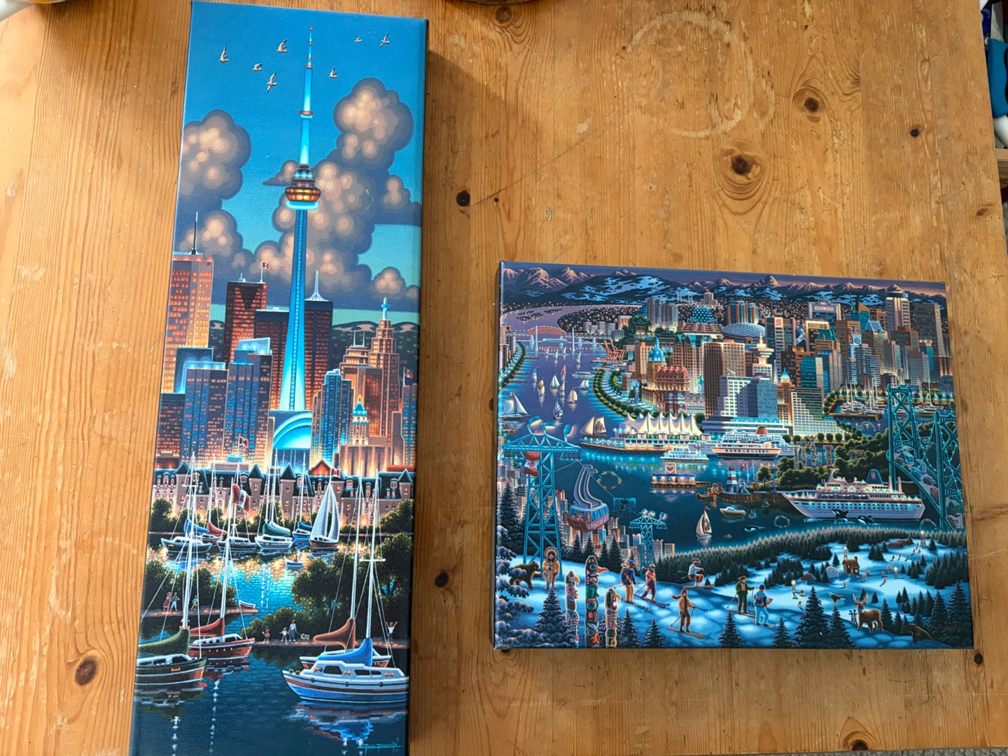 Two Art Prints - Vancouver and Toronto - Eric Dowdle