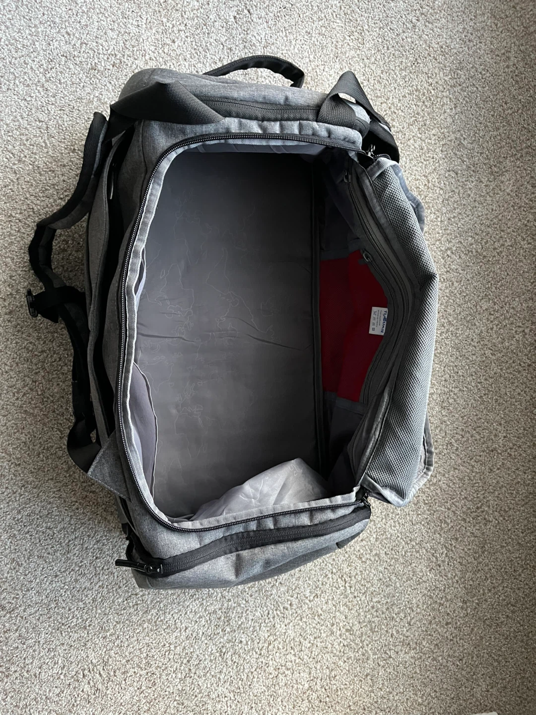 Grey Duffle Bag with Multiple Compartments - photo 2