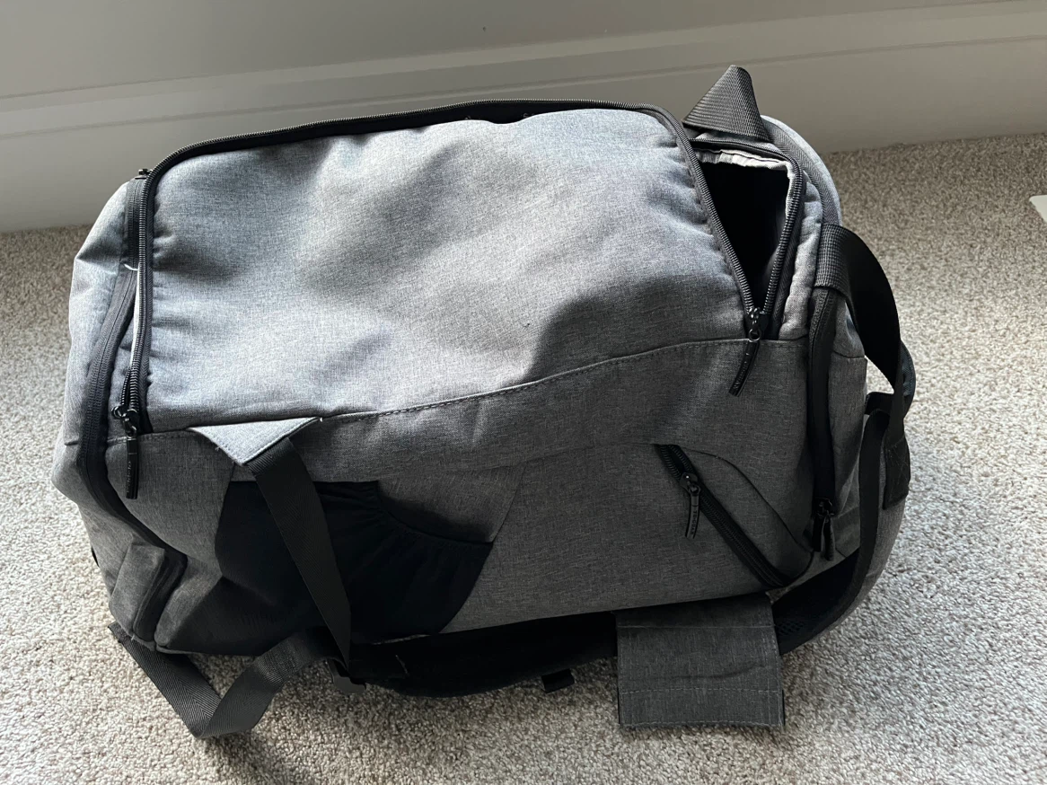 Grey Duffle Bag with Multiple Compartments - photo 4