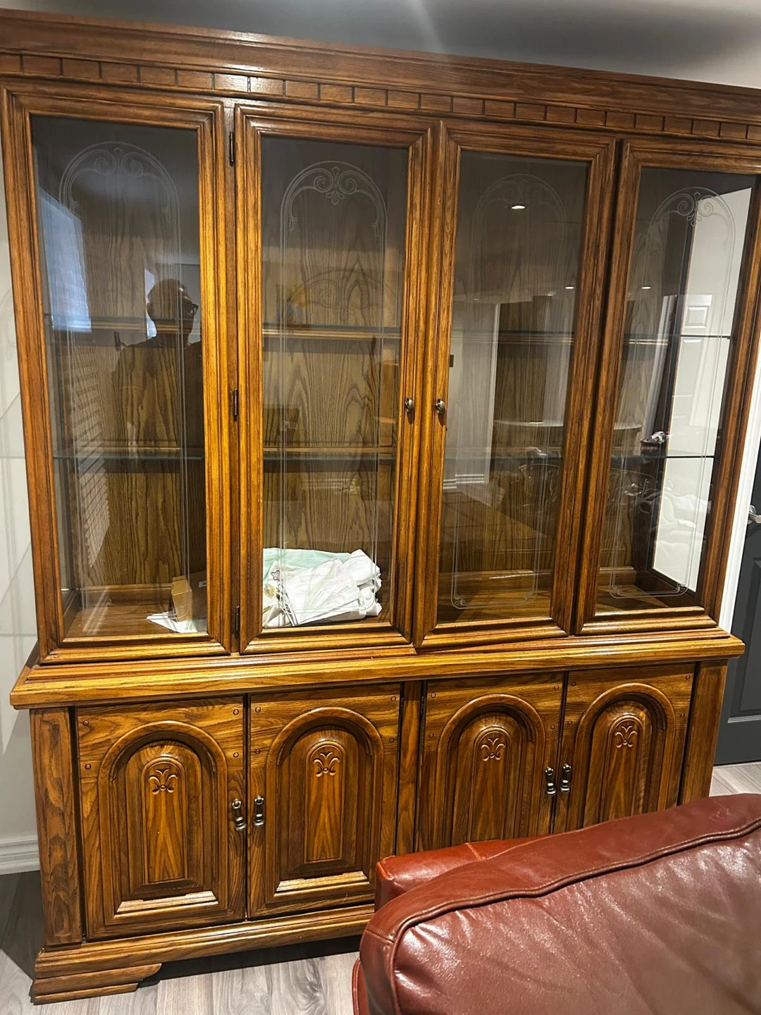 Wooden Cabinet with Glass Doors - photo 2