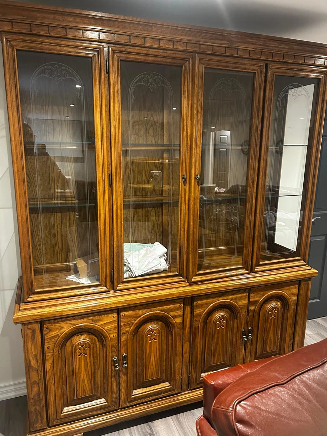 Wooden Cabinet with Glass Doors - photo 3