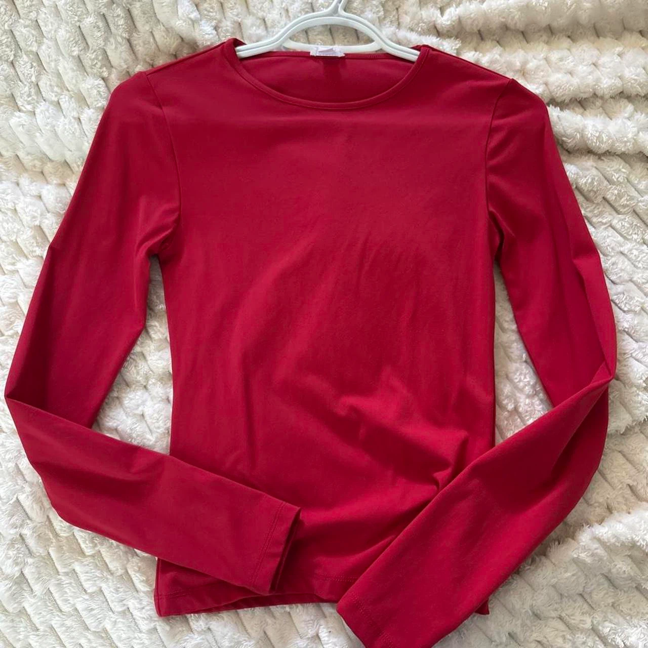 Red Long Sleeve Top