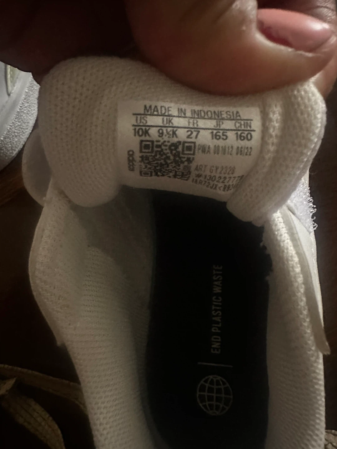 Adidas White Velcro Sneakers - Kids Size 10K - photo 4